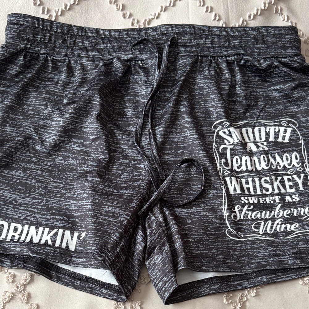 SHEIN Black Graphic Shorts